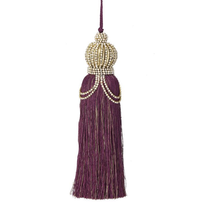 10 inch Purple Tassel Pearl Ornament