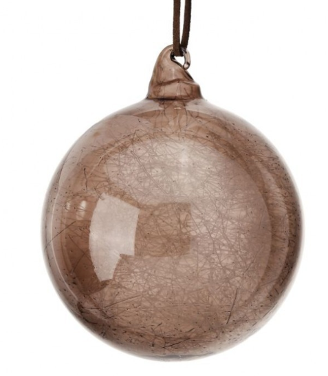 4" Spun Acorn Glass Ball Ornament