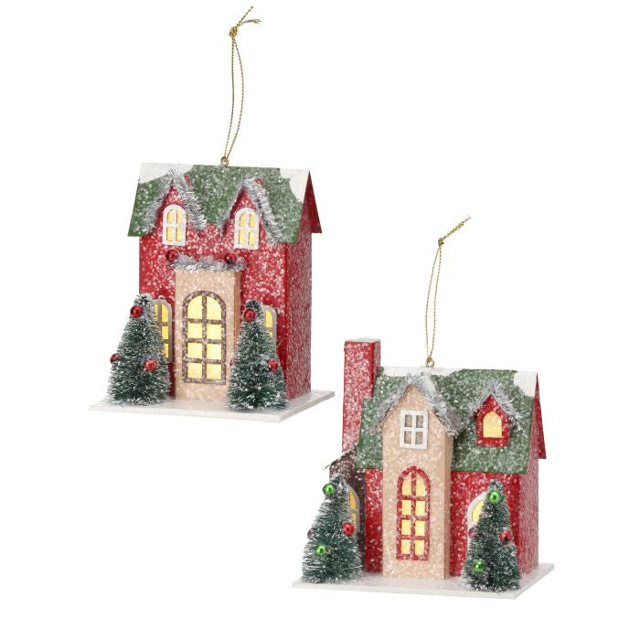 5 inch LED House Ornament