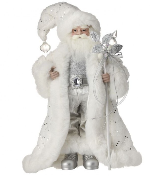 20" Santa w/ Jewel Staff Winter White