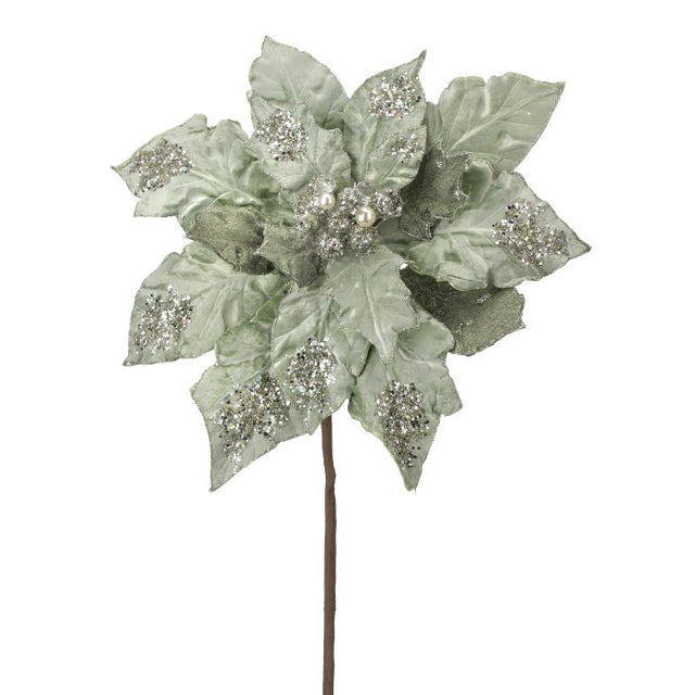 Mint green fantasy poinsettia stem.