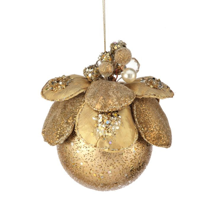 4 inch Gold Pomegranate Velvet Jewel