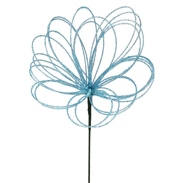 23 inch Aqua Flower Stem