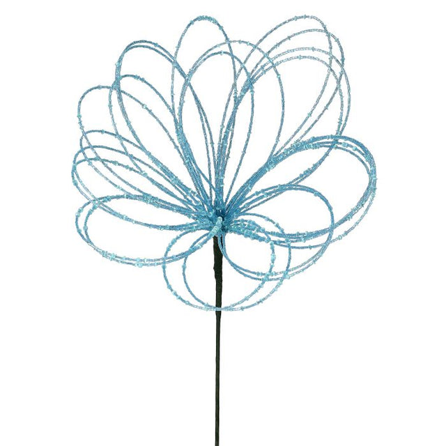 23 inch Aqua Flower Stem
