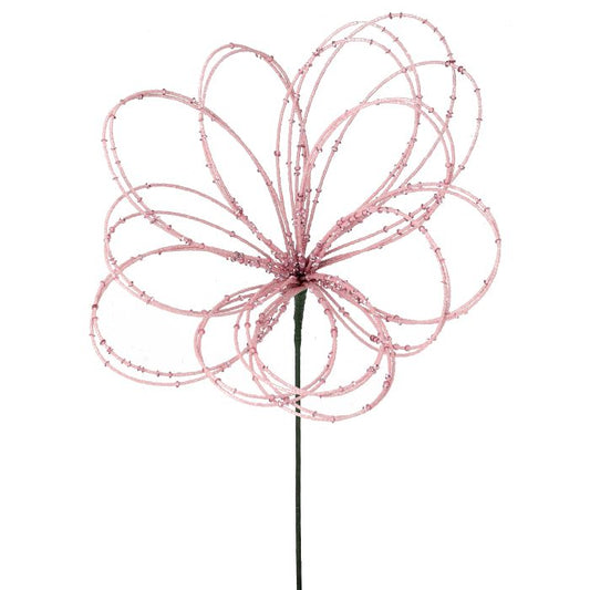 Blush flower stem with beaded detail.