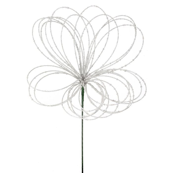 23 inch White Flower Stem