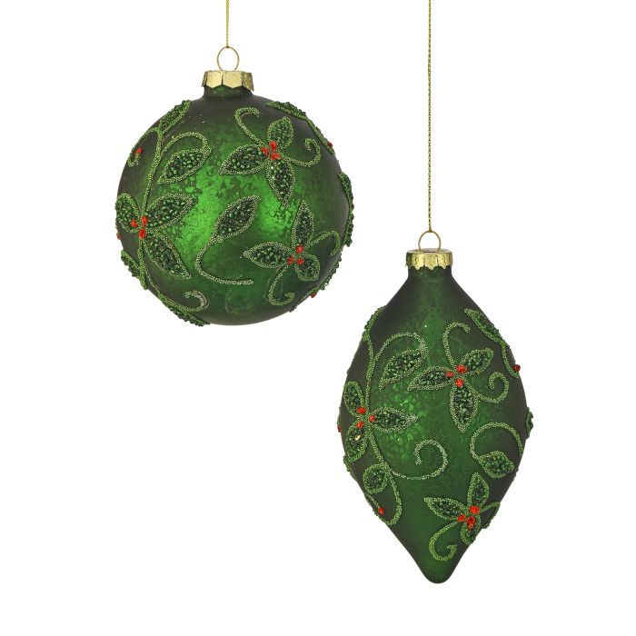 4-6 inch Green Jewel Ornament