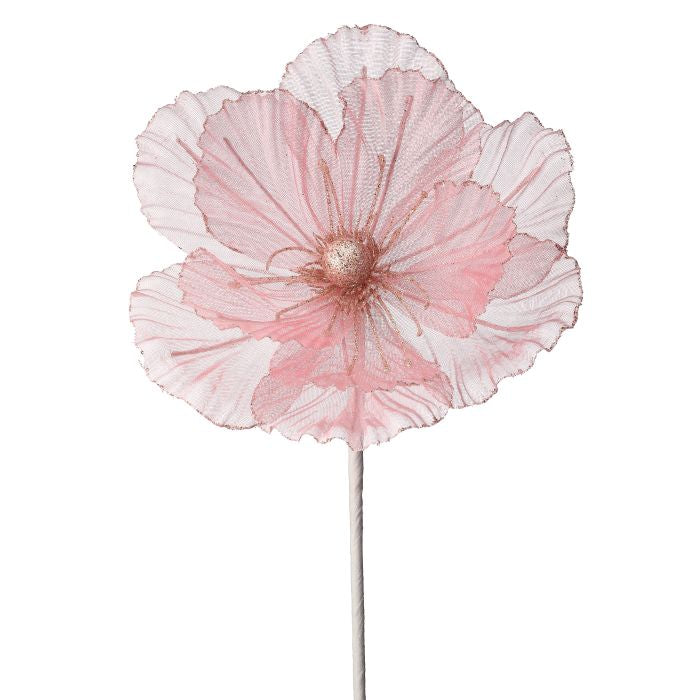 22 inch Blush Sheer Magnolia Stem