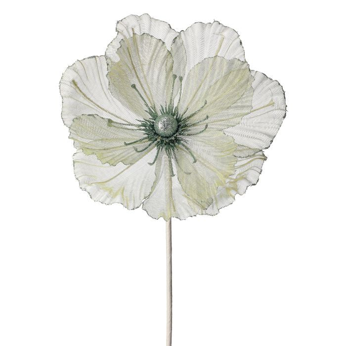 22 inch Sheer Mint Green Magnolia Stem
