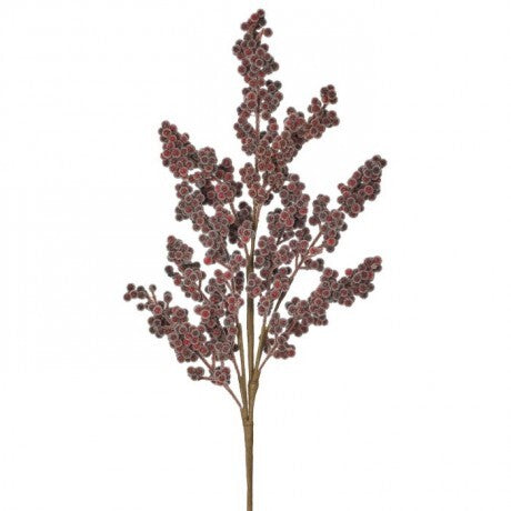 27” Burgundy Beaded Mini Berry Spray