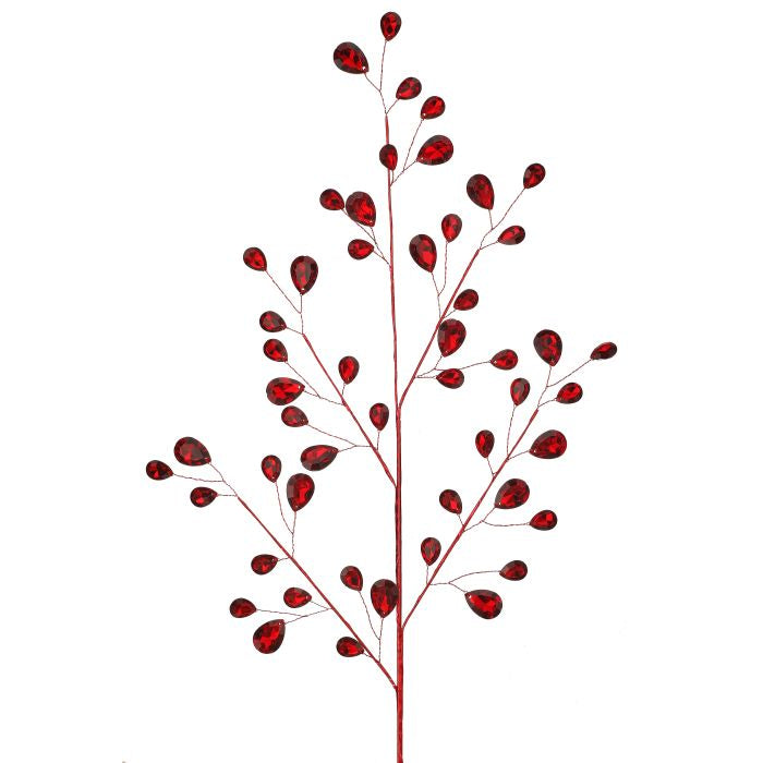 24 inch Red Jewel Spray