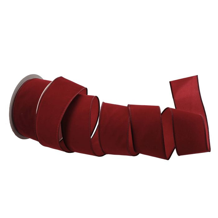 2.5 inchx20Y Ribbon Velvet Burgundy
