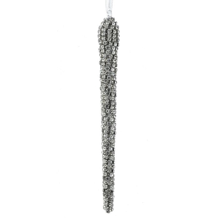 11 inch Diamond Icicle Clear Silver