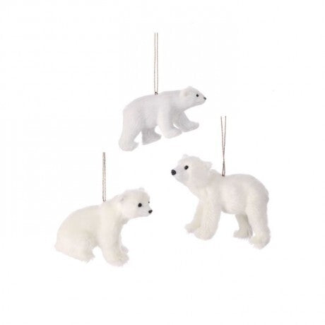 Set/3 4" Polar Bear Ornaments
