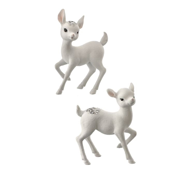 8 inch Frost Deer Flocked