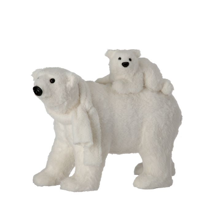 24" Polar Bear Scarf Faux Fur