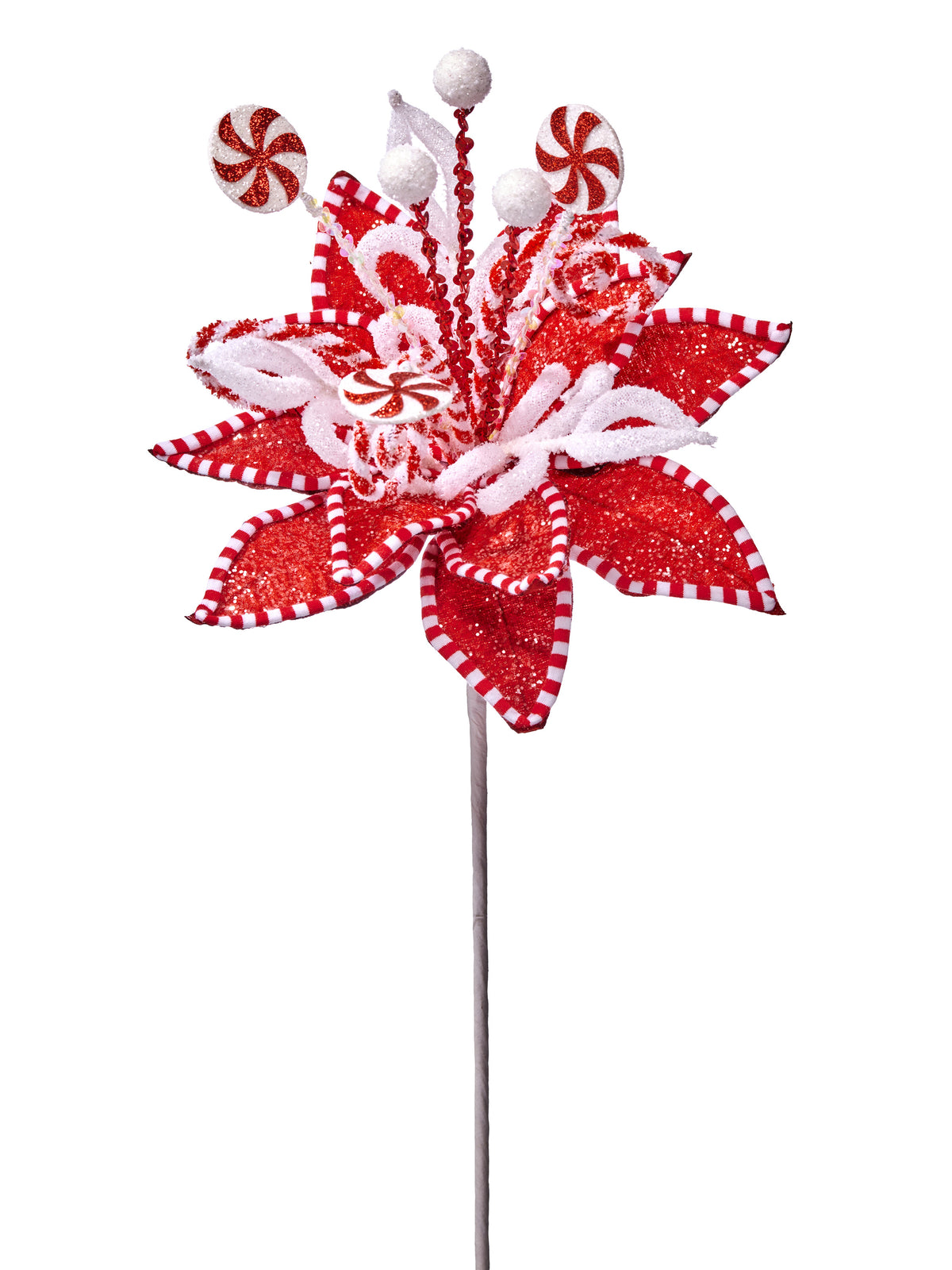 26 inch Fantasy Peppermint Poinsettia
