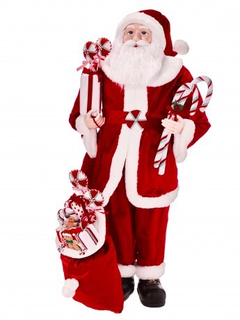 48” Santa Claus Peppermint Lane