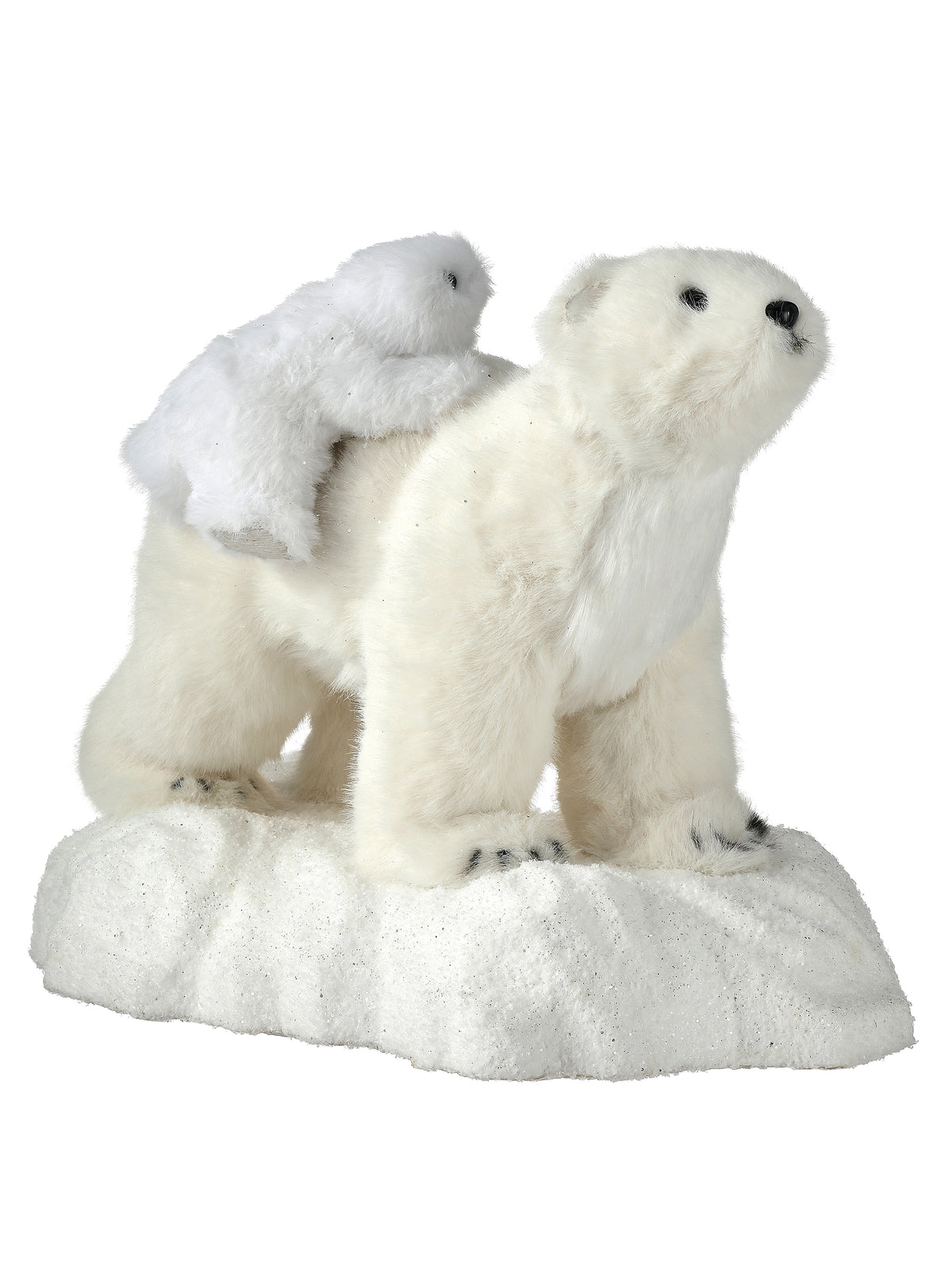 14 inch Polar Bear & Baby on Ice