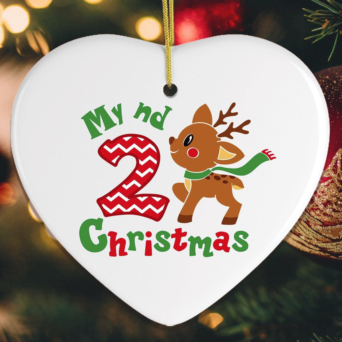 3.5" Ornament Fawn Glass