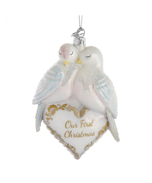 4.5" Doves 1st Christmas Ornament