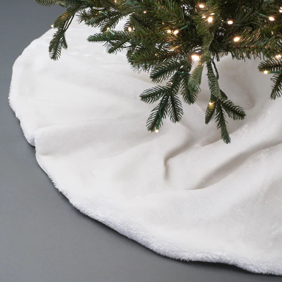 72" White Fur Tree Skirt