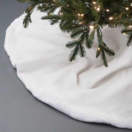 72" White Fur Tree Skirt