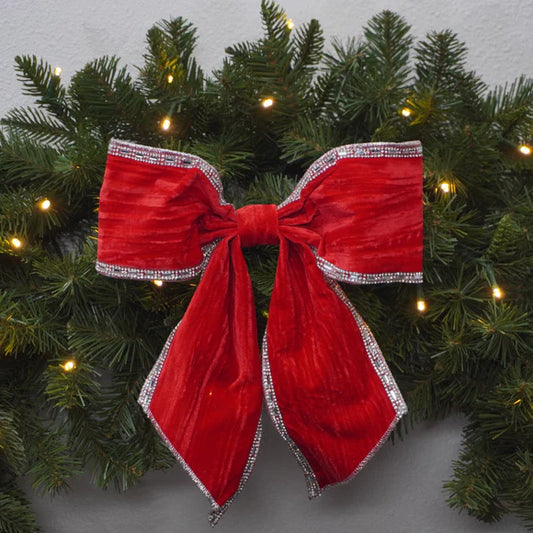 11"x9" Red Baguette Bow