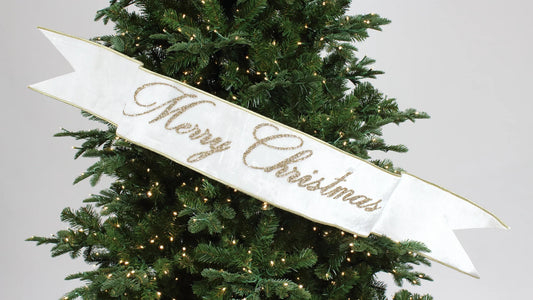 48" White Christmas Banner