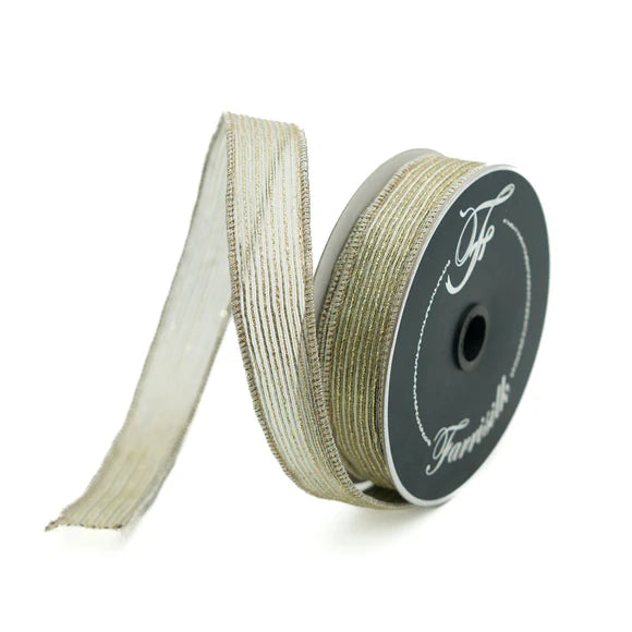 3.75"x10Y Gold Tinsel Shimmer Ribbon