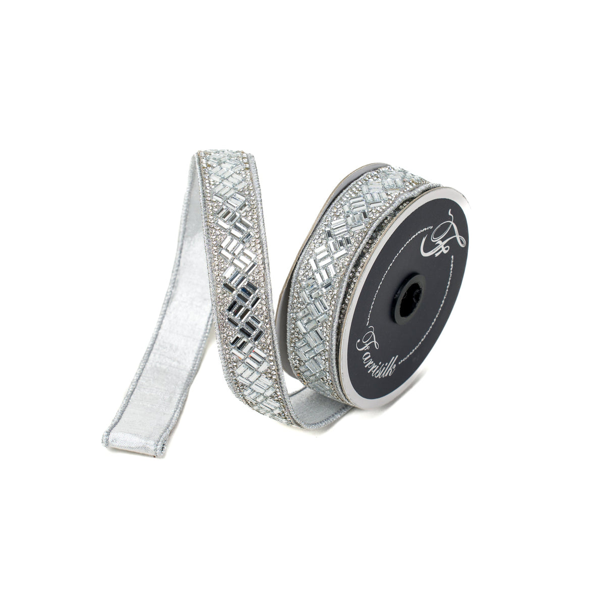 1"x5Y Silver Jubilee Jewel Ribbon