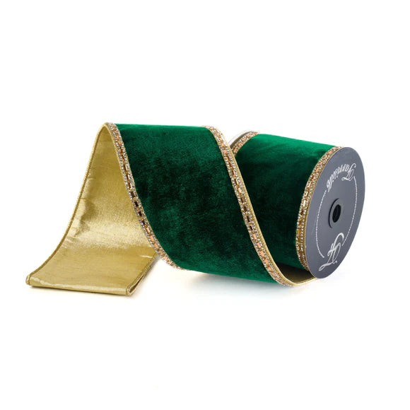 4"x5Y Emerald Brilliant Borders Ribbon