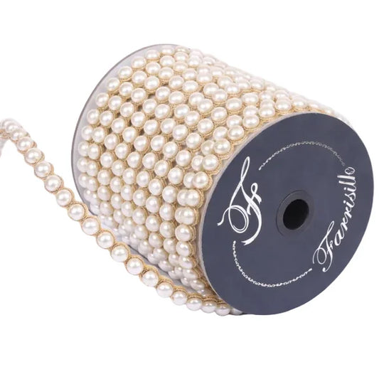 .5”x5Y Pearl Garland Ribbon