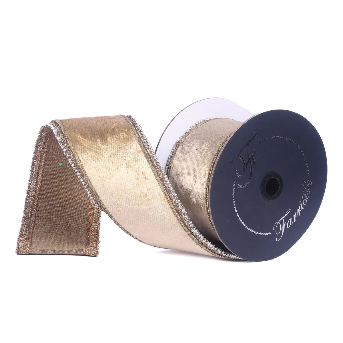 3”x5Y Antique Velvet Gold Ribbon
