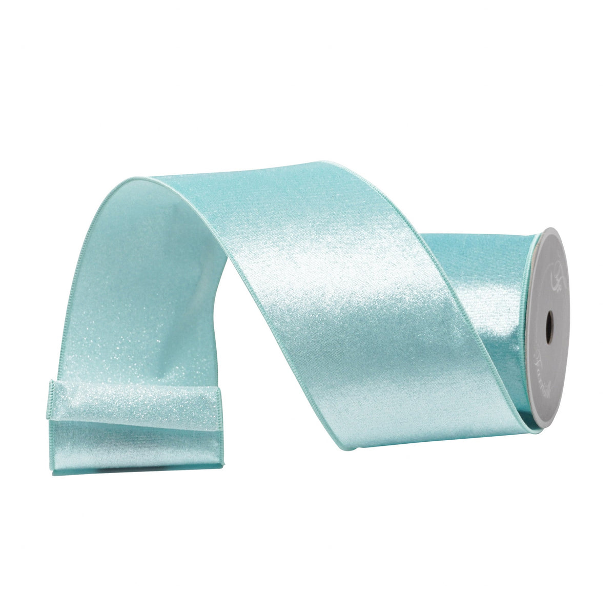 Teal plush ribbon with stardust sparkle.