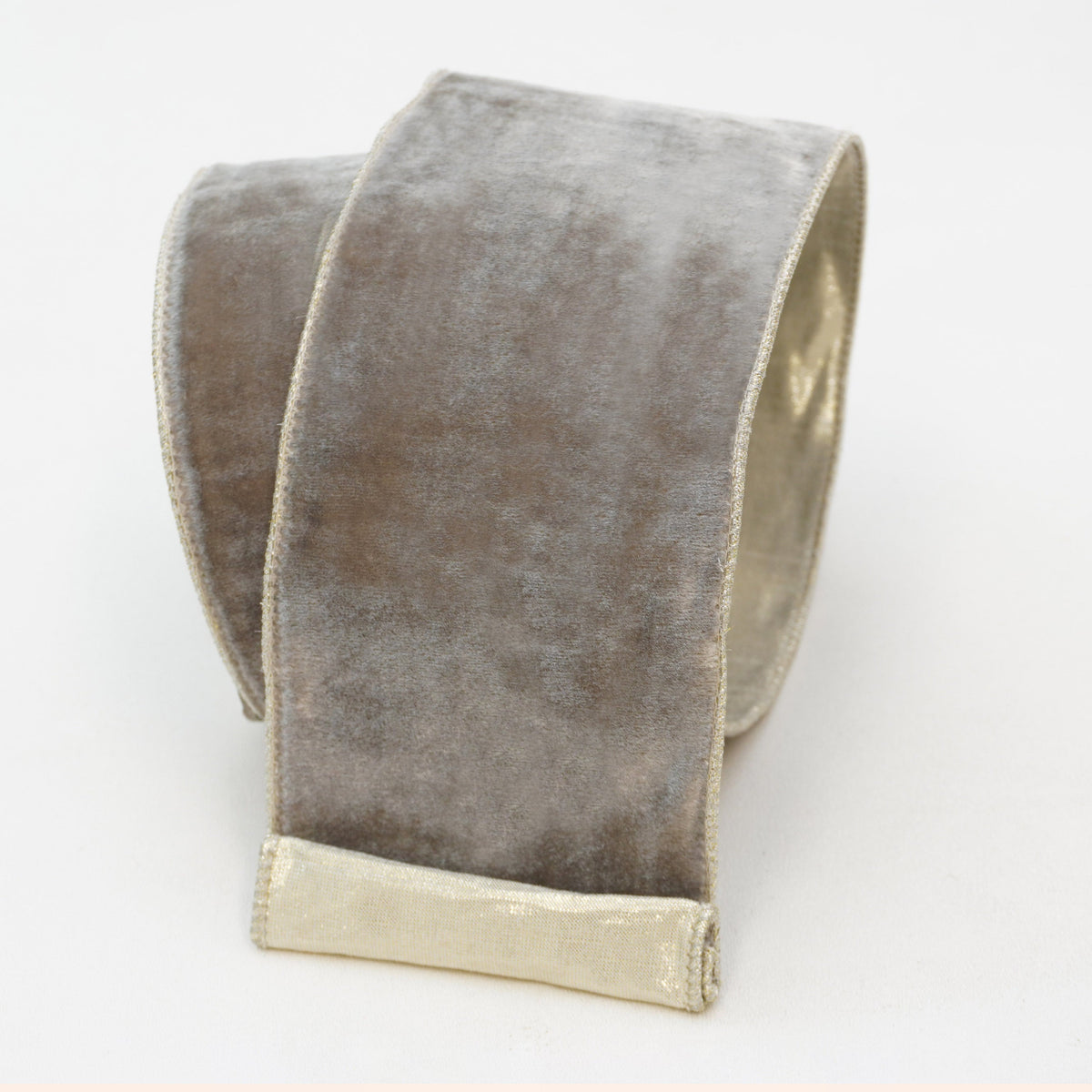 4"x10Y Ribbon Platinum Velvet