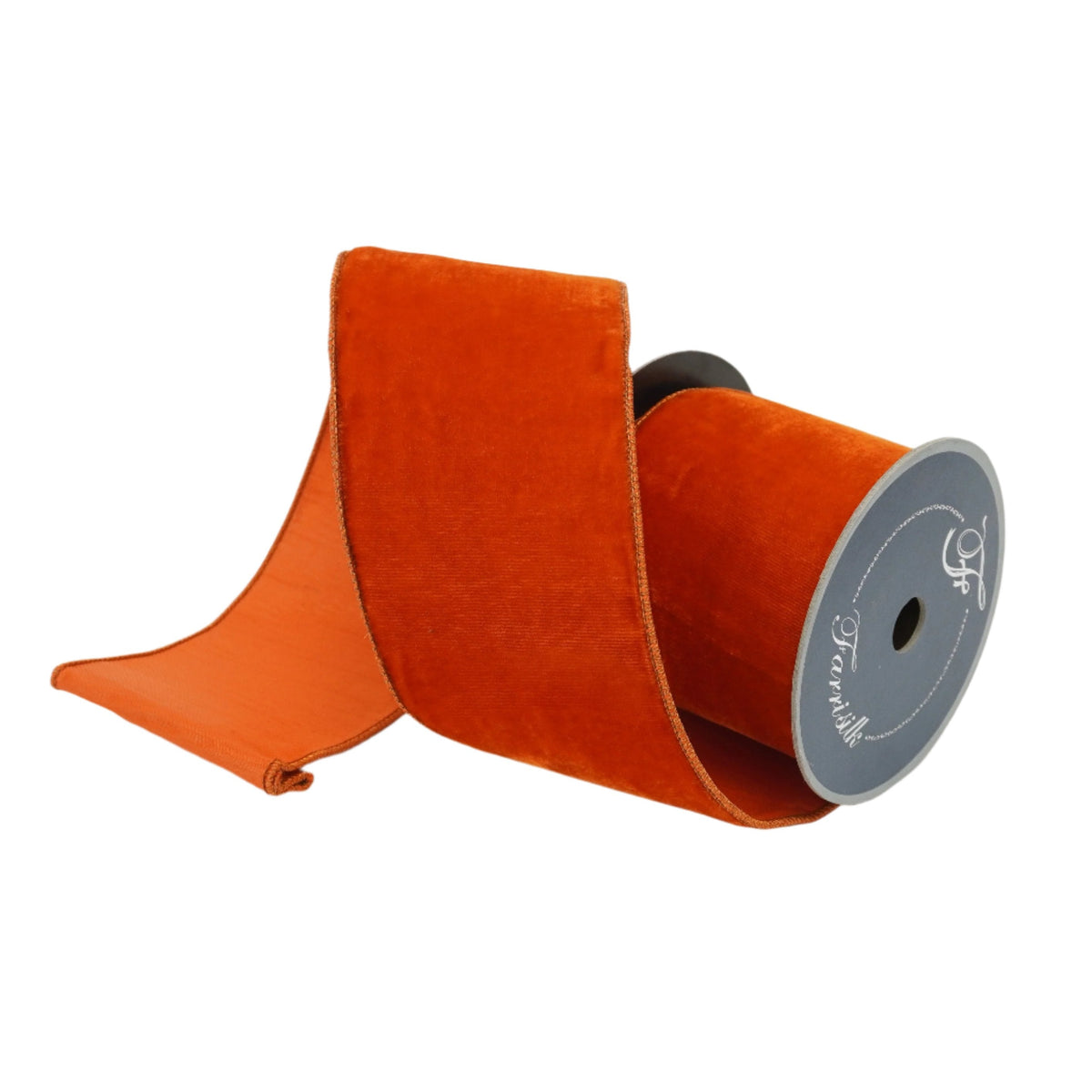 4"x10Y Ribbon Velvet Orange