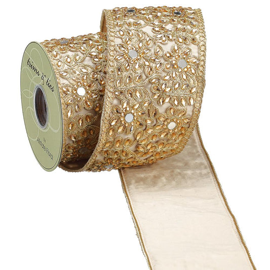 4"x5Y Ribbon Gold Fancy