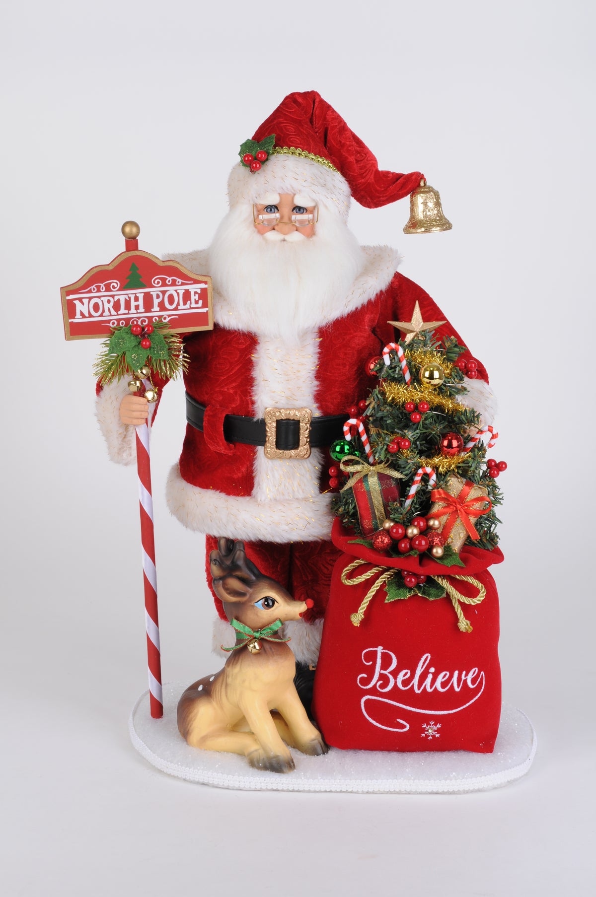 Santa figurine with North Pole magic LED detail.
