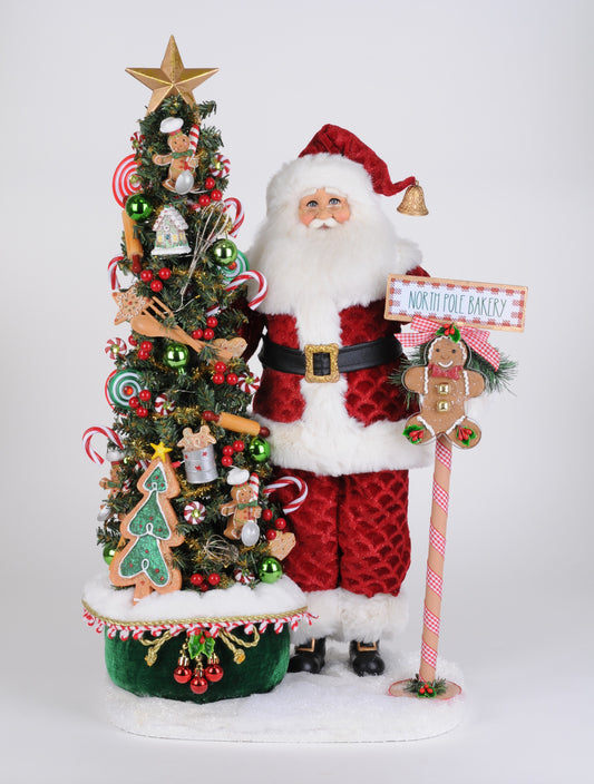 28" Santa North Pole Bakery LED