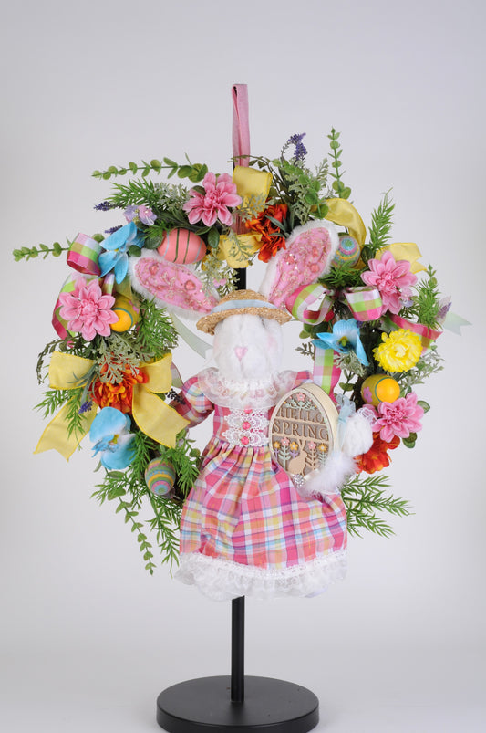 22" Wreath Hello Spring Lighted