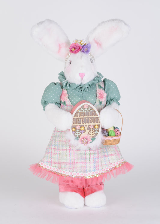 24" Sage Bunny Lighted
