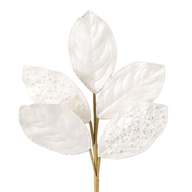 27" Champagne Leaf Ball Spray Magnolia