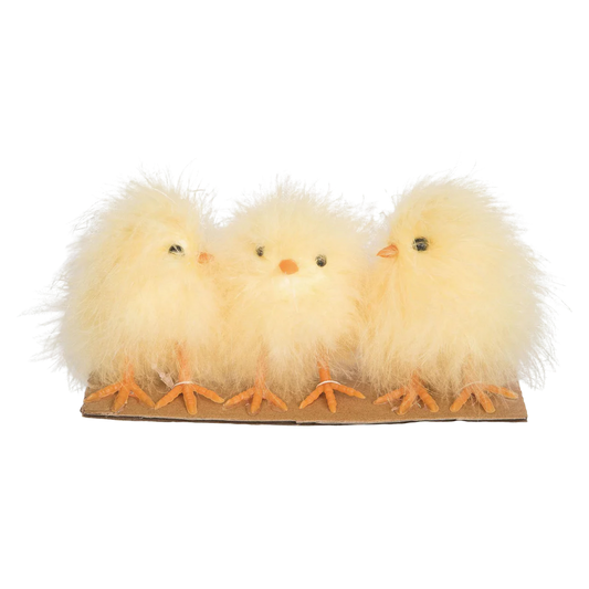 S/3 3" Fuzzy Chicks