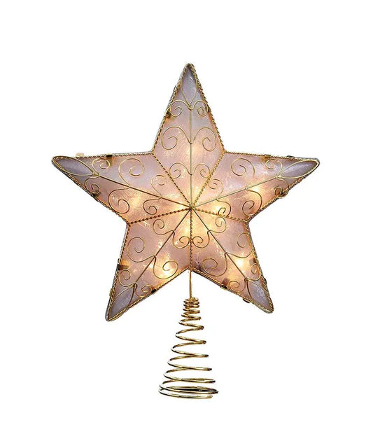 8.5" Star Treetop Gold Light
