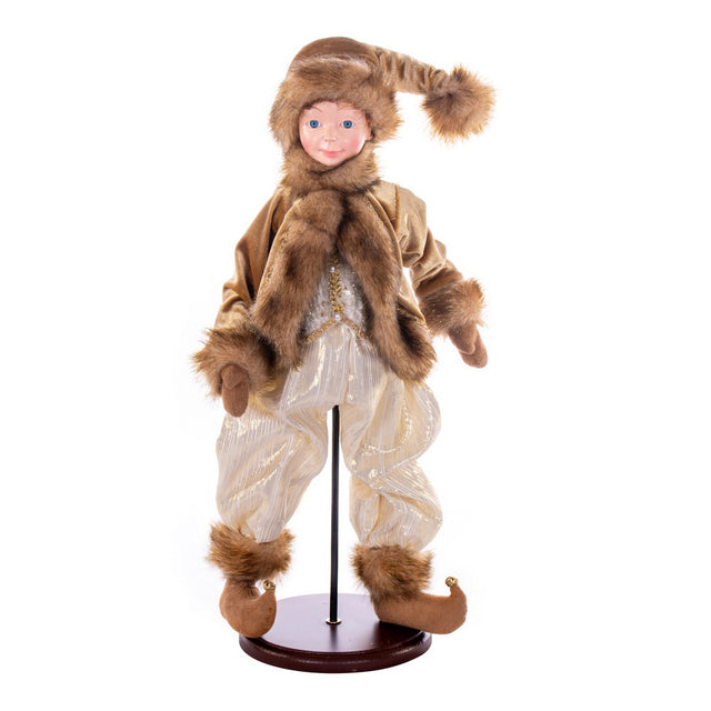 18" Fairy Boy Mocha Velvet w/ Stand