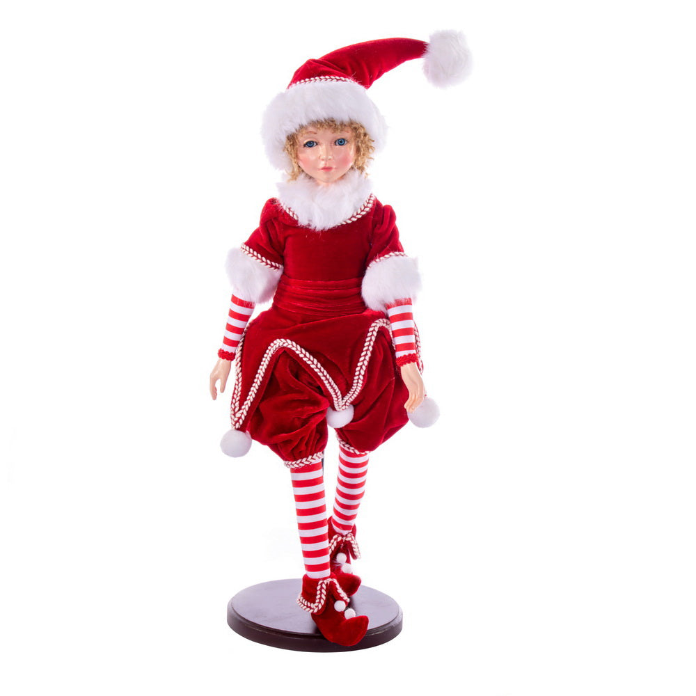 18" Fairy Girl Red Peppermint w/ Stand