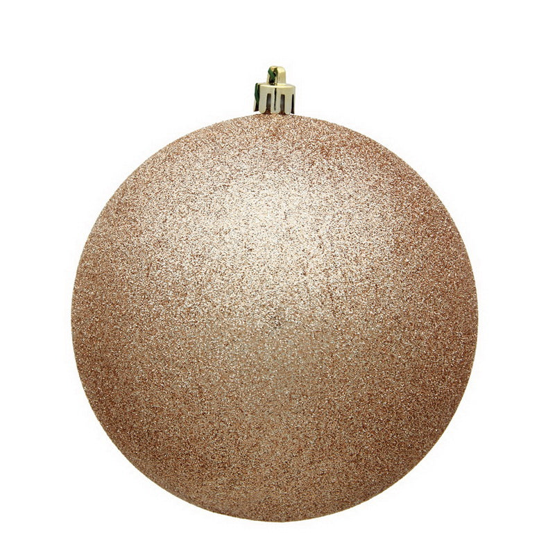6" Cafe Latte Glitter Ball Ornament