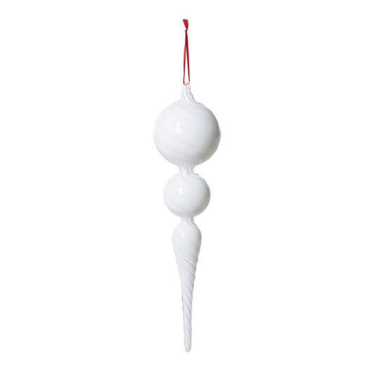 15" Milky Way Swirl Finial Glass Ornament