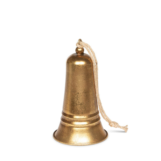 8" Carillon Bell Gold Metal Antique